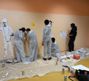 Fresque Ecole Maternelle Nymphéas Vernonnet Chantier Jeunes Centre Social Pénitents